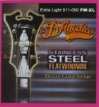 D'Angelico Stainless Steel Flatwound Strings Extra Light (011-050)