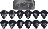 Dunlop Jimi Hendrix Silver Portrait Plektren Tin Box (Medium) 